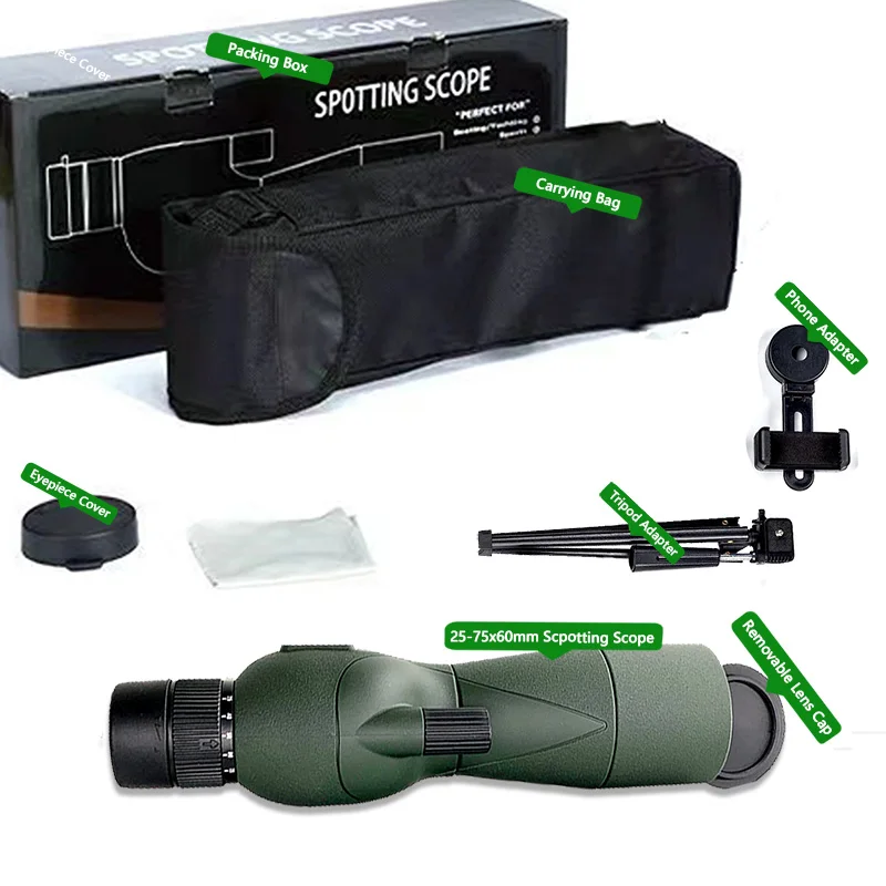 Monocular Hunting Spotting Scope 20-60x80 For Birding Celestron Spotting Scope