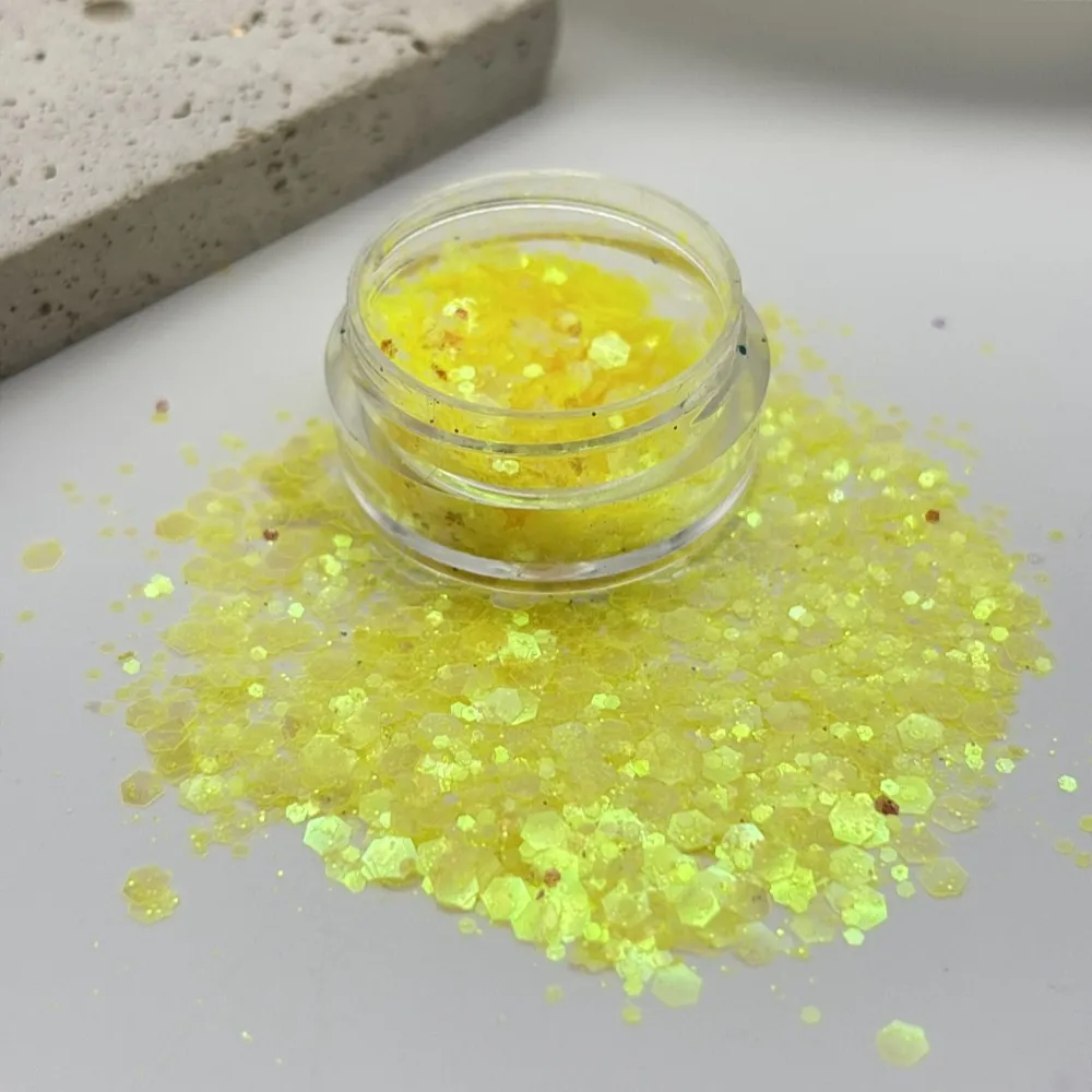 Chunky Glitter PET Flake Mixed Fine Powder Face Glitters for Craft Resin Tumbler Ornament Painting Hair Body Wedding Decor