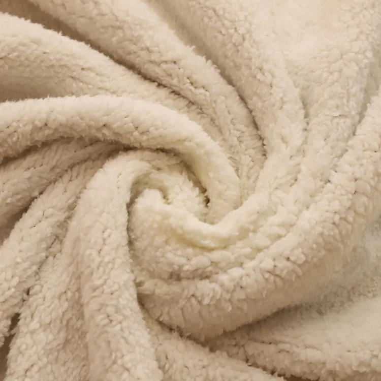 
Custom khaki Pure original cotton cable knit pattern warming double layer blanket for winter autumn 