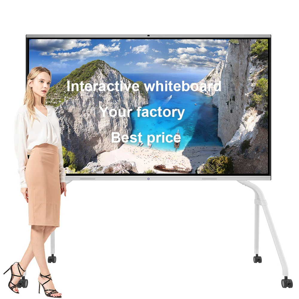 Factory Wholesale 55 65 Inch Smart Digital Board All In One Electronic Infrared Touch Screen Monitor Interactive Whiteboard