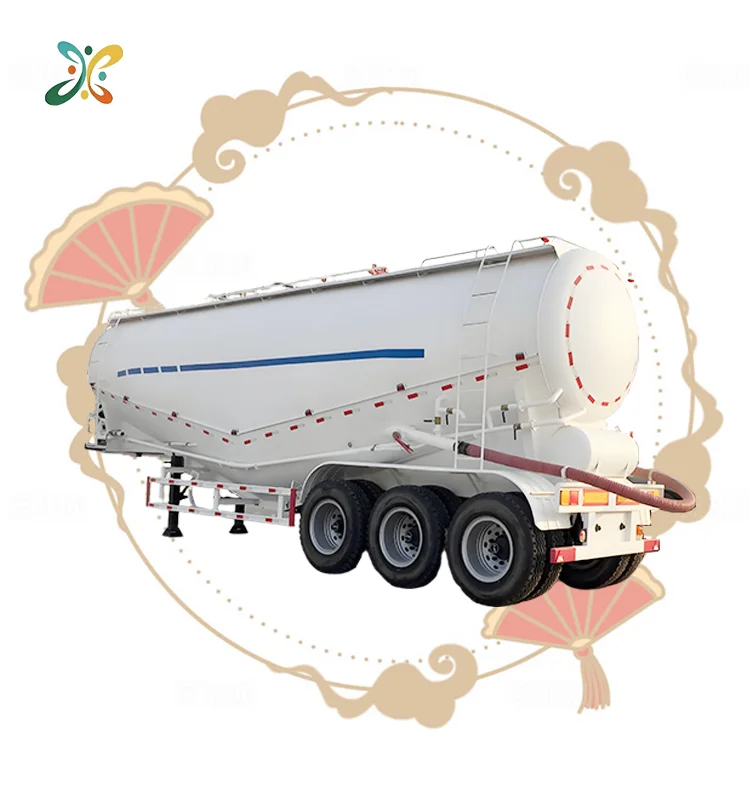 42Cbm 50Cbm 55 Cbm  V Shape Bulk Cement Tank Trailer Fly Ash Cement Bulker Carrier Tanker Semi Trailer For Sale