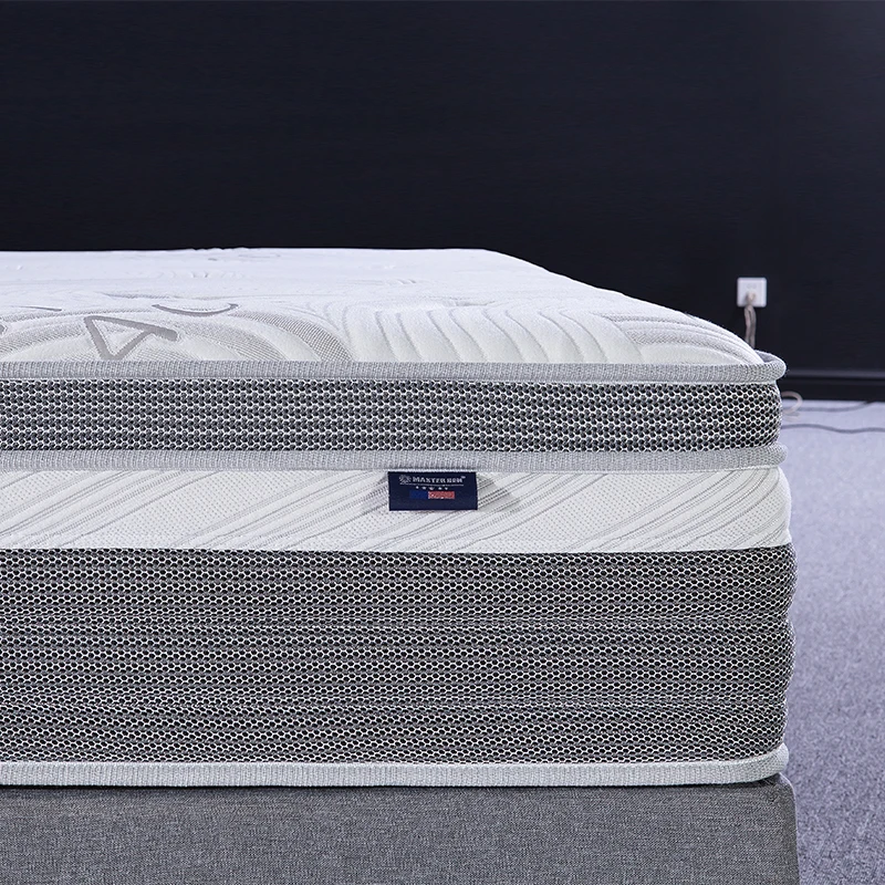 OEM/ODM Hotel Luxury Queen King Size Pillow Top Memory Foam Natural Latex Roll Up In A Box Sponge Mattress