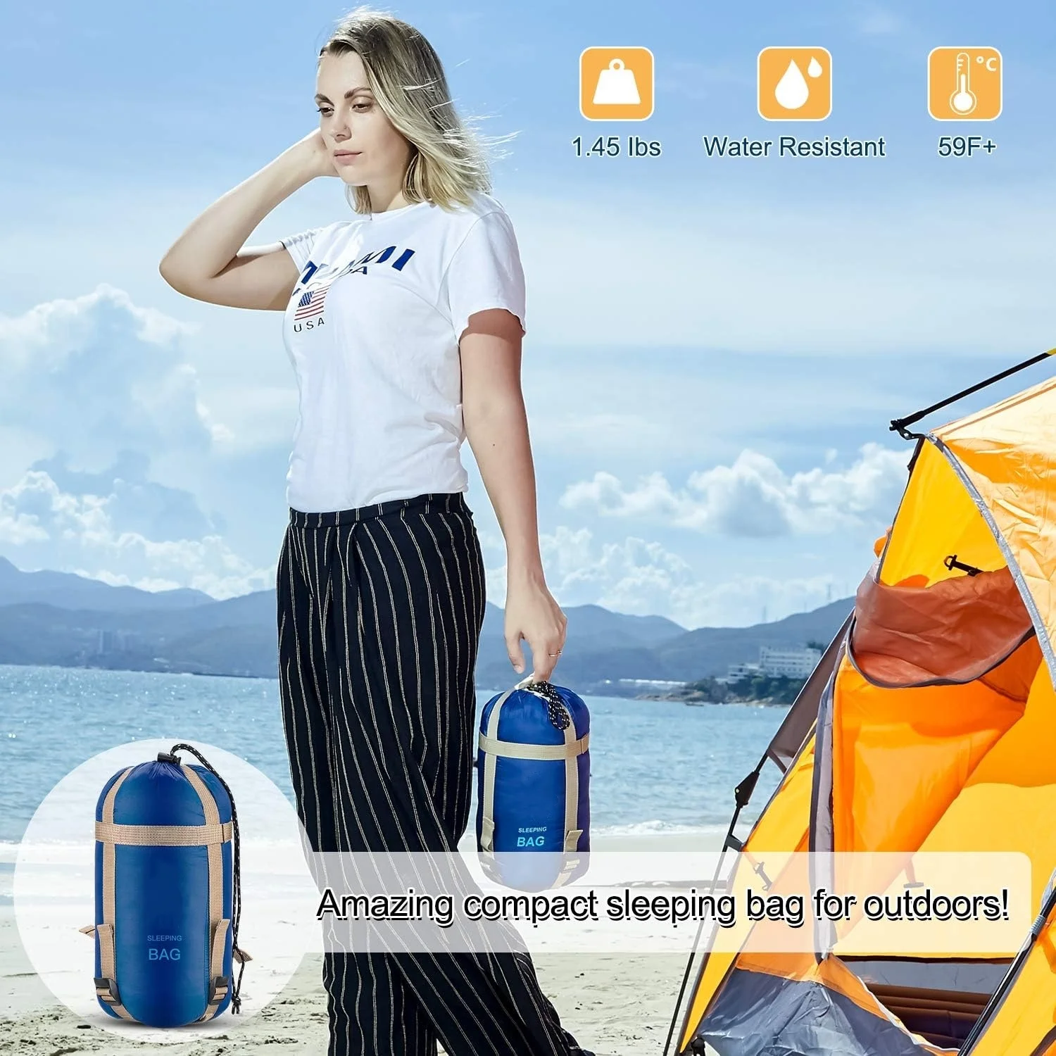 Camping Sleeping Bag Winter Portable Tent Travel Backpacking Folding Bed For Hiking Camping Equipment Sack Tourist Sleeping Bags