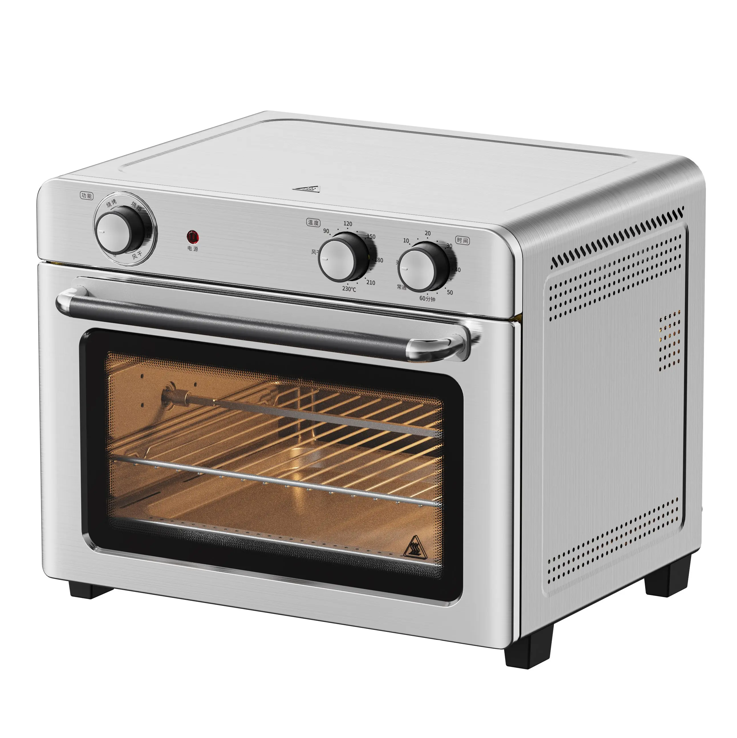 Easy Operation Electric Pizza Maker 26L Countertop Toaster Air Fryer Oven With Bread Maker