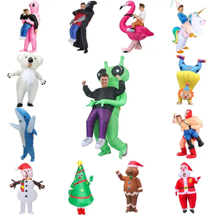 Baige Adult Kids Alien Inflatable Dinosaur Costume Boys Girl Party Costume Funny Suit Anime Fancy Dress Halloween Costume