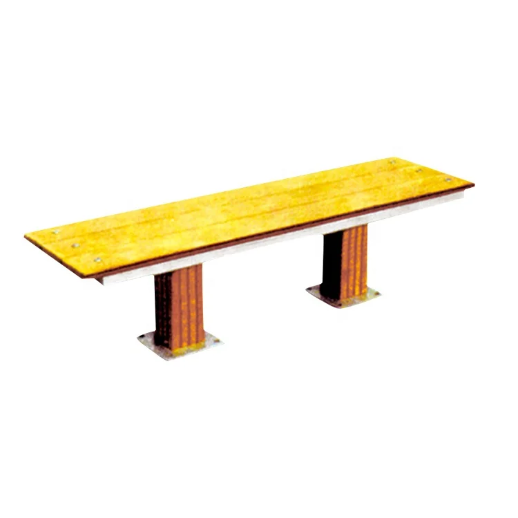 Composite Wood WPC Outdoor Fitness Station Leisure Bench Outdoor Park Bench Seating Bench Chair