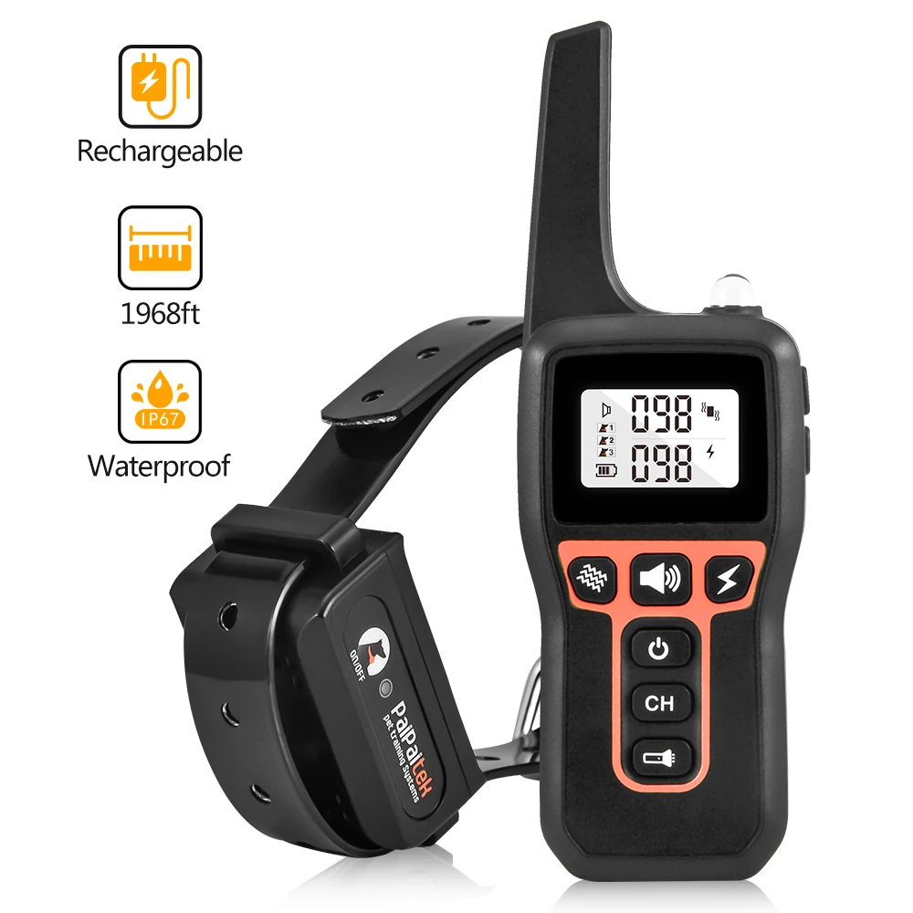 Dog Harness Electronic Shock Vibration Remote Waterproof Rechargeable Dog Training Collars Electric Pet Training E-collar