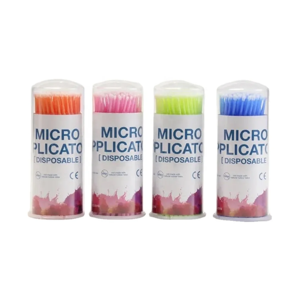 Bendable Disposable Dental Micro Applicator with different colors and models 2.5mm micro tip Regular Size micro brush