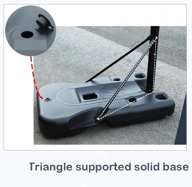 Adjustable Height Pool Basketball Hoop Basketball Stand Basketball Rim