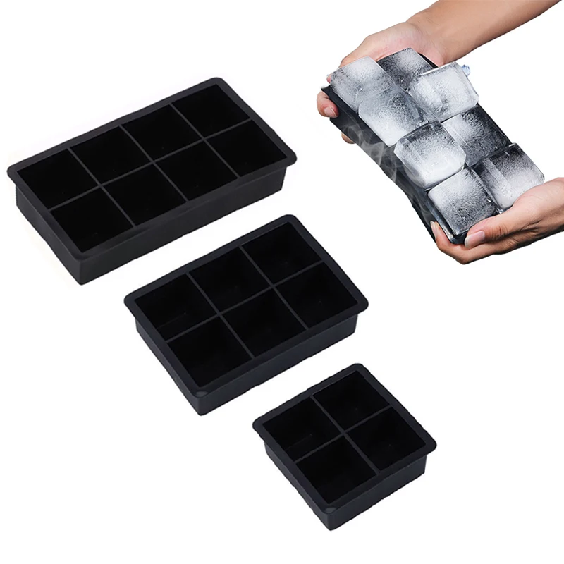 Best Selling Flexible Silicone Ice Cube Tray with Lid BPA Free Easy Release Ice Cube Molds Make Mini Ice Cubes