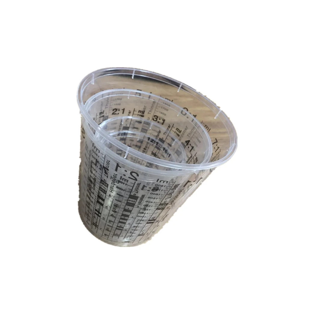 
600 ml automatic disposable plastic paint resin graded paint mixing cup for paint pps measuring cup mix 