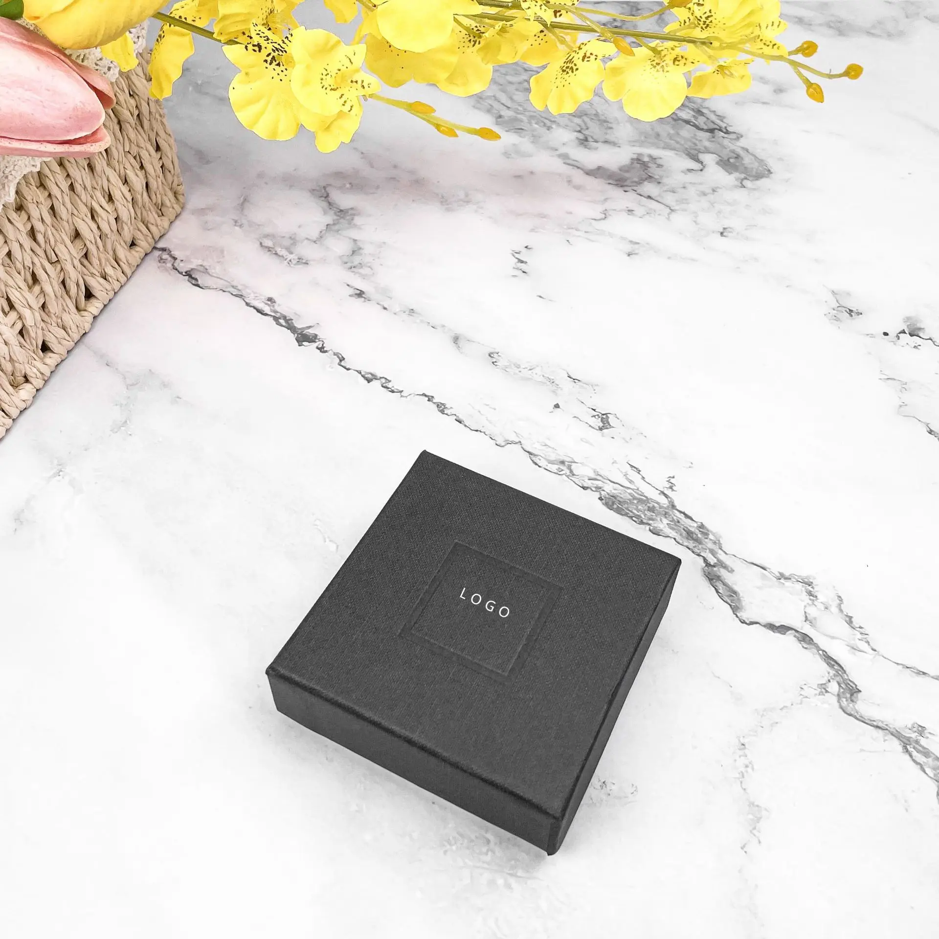 Lucky Moment Wedding Wholesale Custom Logo Leather Jewelry Box Luxury Earring Bracelet Necklace Ring Box Jewelry Packaging set