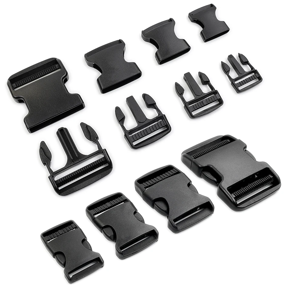 Bag plastic adjustable insert buckle Quick release for outdoor bags backpack  Plastic fixed side release insert buckle