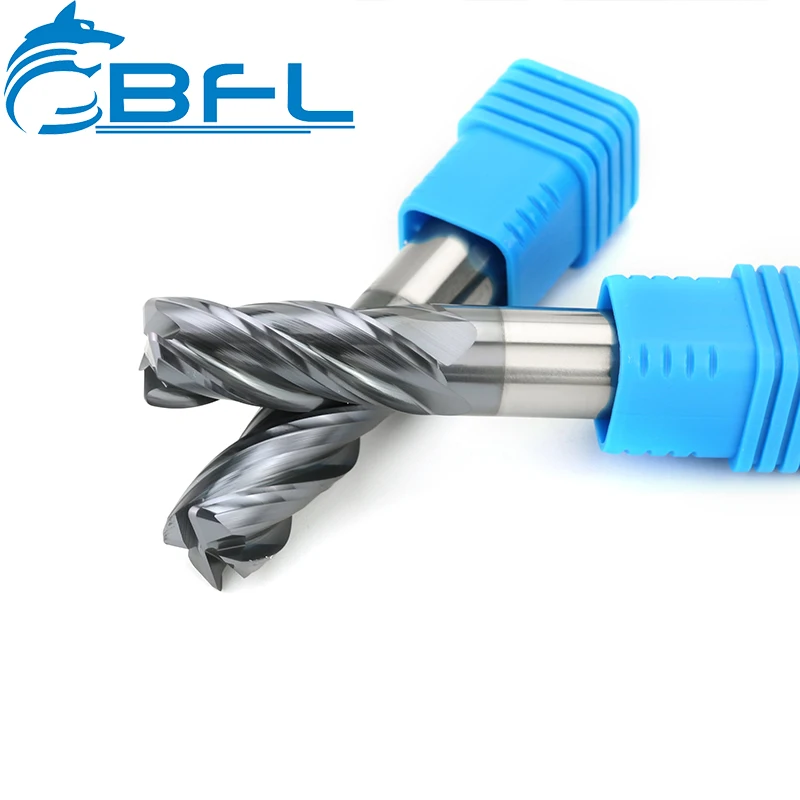 BFL Carbide Cutting Tools For Steel 4 Flutes Corner Radius End Mill