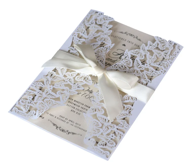 Элегантные Пригласительные открытки для свадьбы лазерная резка поздравительные свадебные приглашения