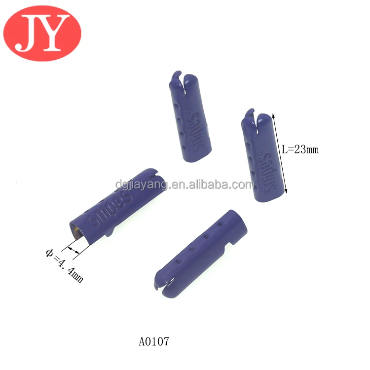 Customized engraved logo metal shoelace aglet  rope drawstring metal aglet tips for hoodies  brass tail clip ends