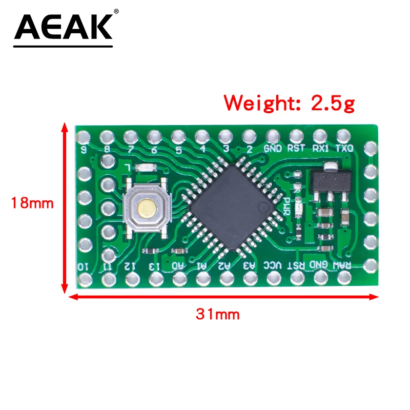 AEAK LGT8F328P LQFP32 MiniEVB 3.3V / 5V Replaces Pro Mini ATMEGA328P Fully Compatible For  USE HT42B534-1 Driver