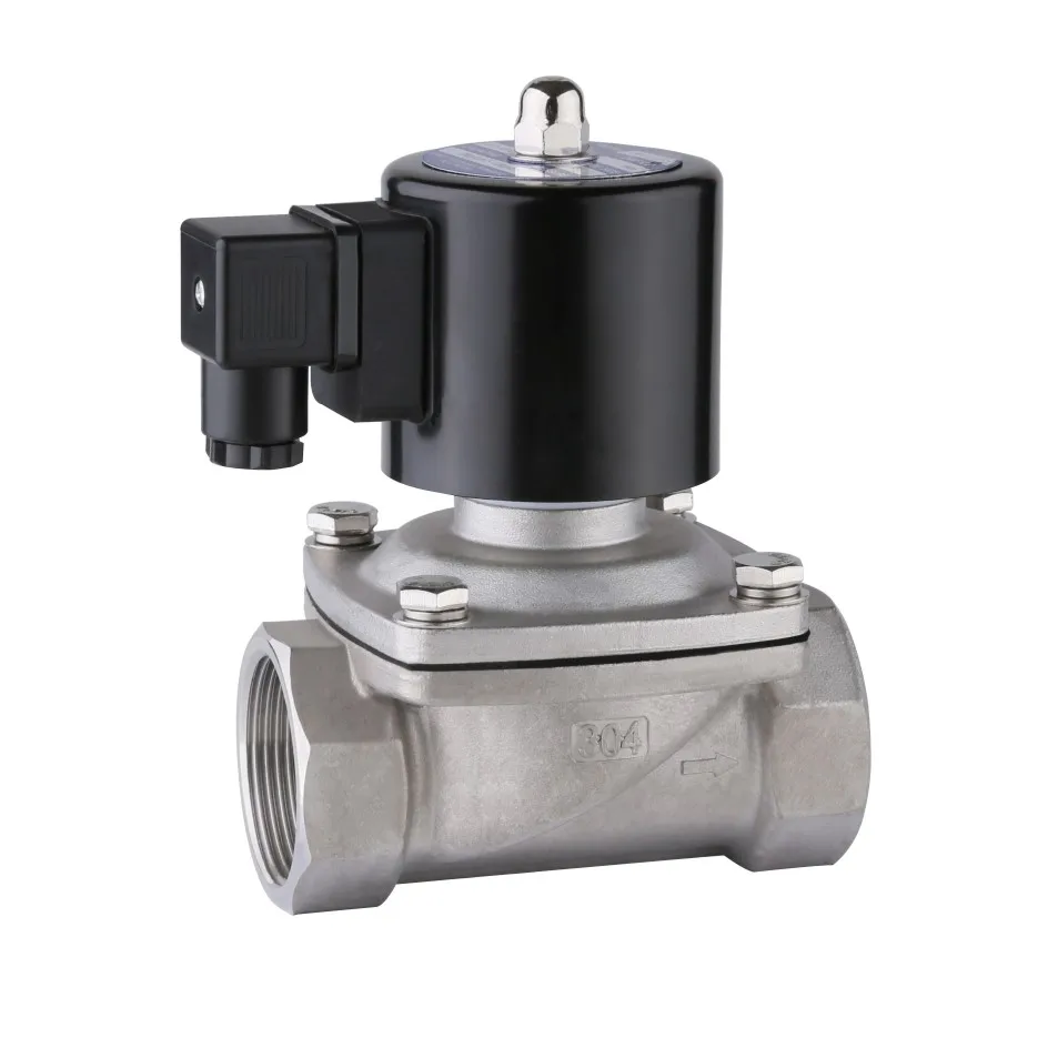 Flange Type   Stainless Steel Electromagnet Solenoid Valve With AC220V Coil