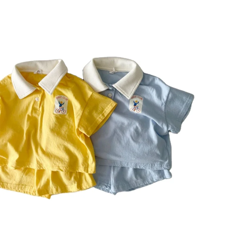 Newborn Baby  Summer Casual short sleeves Sleeve Knitted Cotton Tops Boys Girls Outfits Baby Clothing