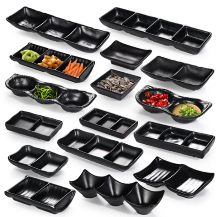 white melamine small square/retanglar sauce dish for restaurant