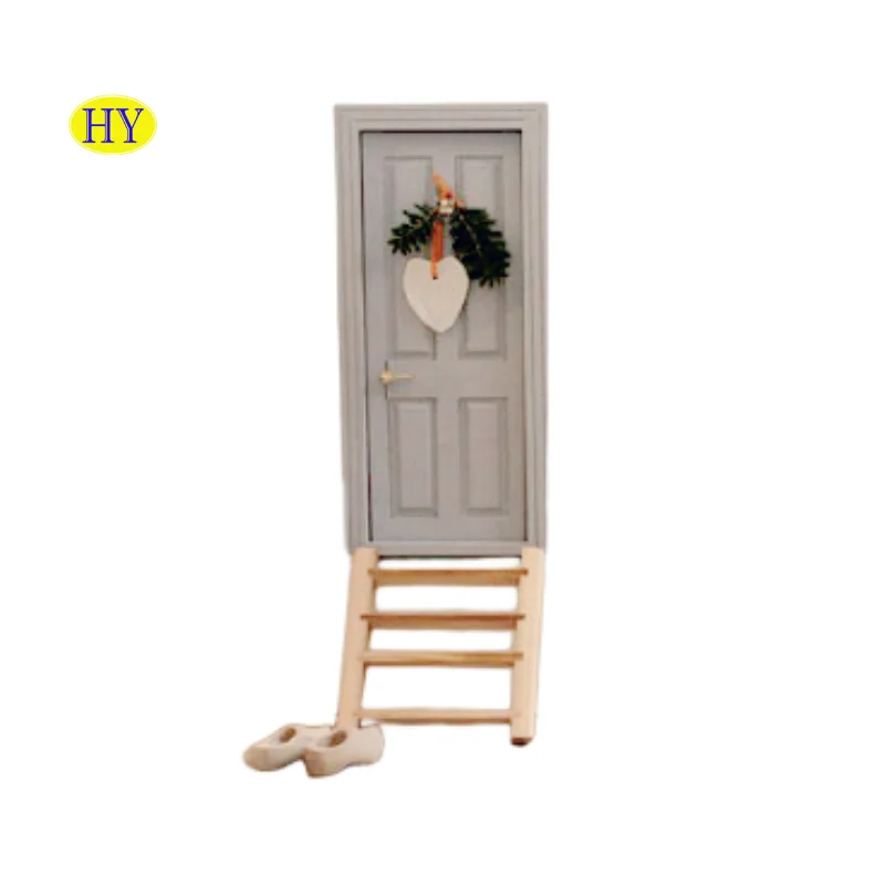 Wooden Tooth Fairy Sign Door Unfinished Mini Elf Door Model Garden Kit Home Decoration Customized Logo Love Europe HY Polished