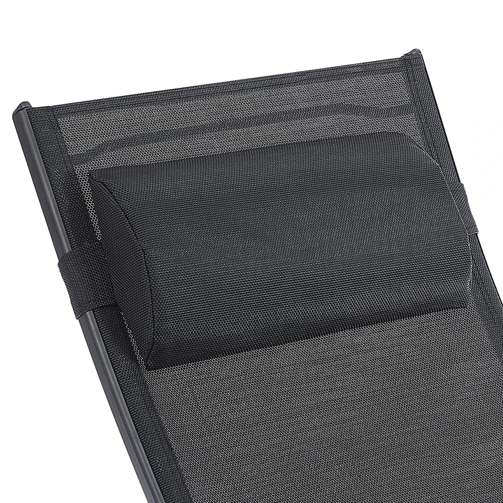 Outdoor Recliner 5 Position Adjustable with Headrest Patio Chaise Lounge Chairs Pool Outdoor Sun Bed