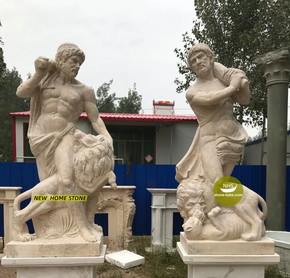 Hand Carved Antique Marble Hercules Statue famous Farnese Hercules marble sculpture for sale