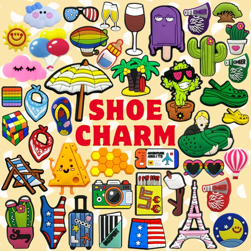 fashion new products pvc charm shoe accessory designer pvc charm custom wholesale supplier clogs shoe buckle bulk