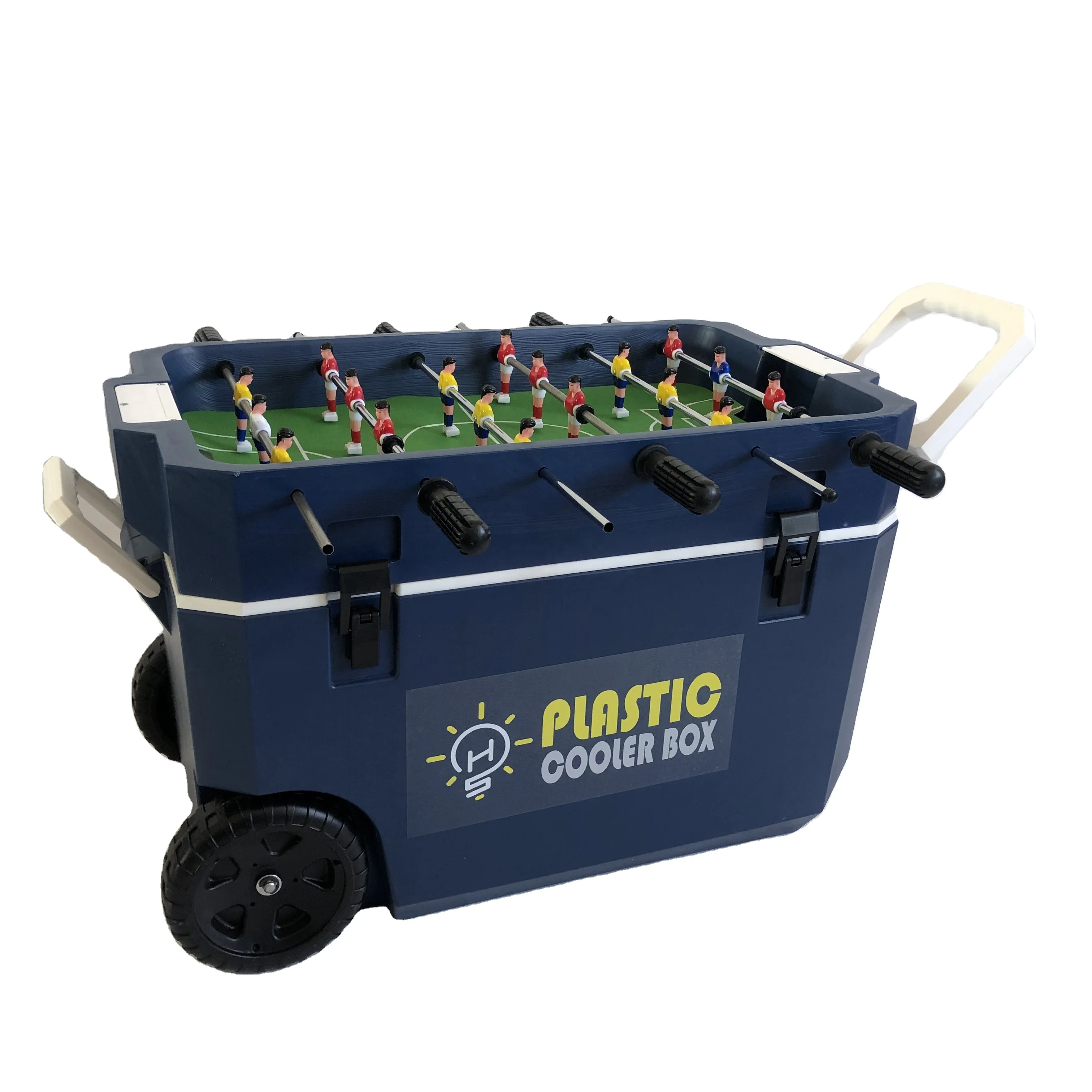 60L ODM/OEM портативный Настольный холодильник с колесами и ручкой тяги кулер игровыми игрушками для автомобилей