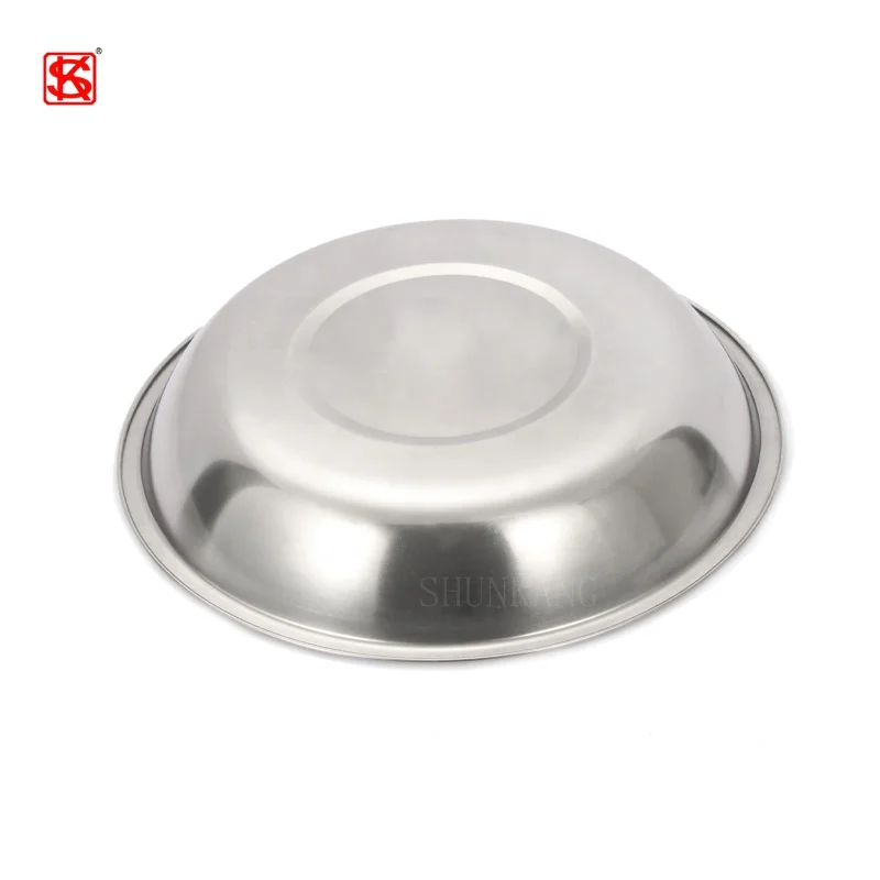 28cm Diameter Thickness Food Stainless Steel Deep Dish/ Cheap Dinner Plates
