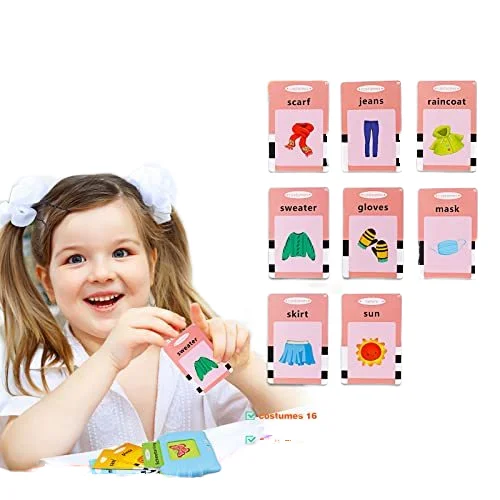 English Talking Flash Cards Early Education Machine 1.0 Audible Electronic Language Learning Interactive Device