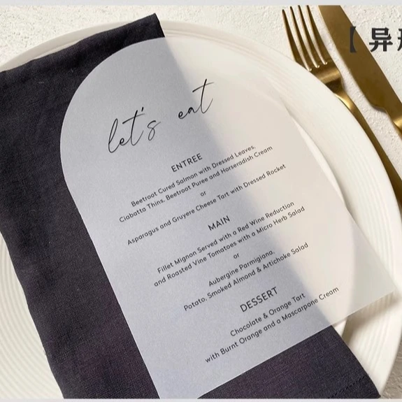 clear frosted plastic Business transparent card with a picture
