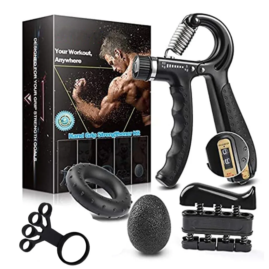 Customized Grip Hand Gripper Wrist Adjust 5-piece Hand Grip Strengthening Training Set
