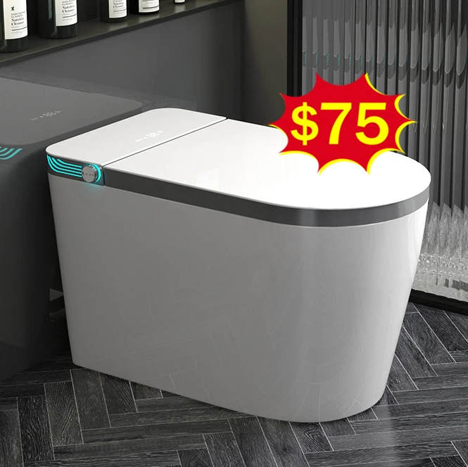 Hot Sale Automatic Open Wc Electric Bidet Toilets Intelligent Toilet Bowl Foot Touch Sensor Flush One Piece Smart