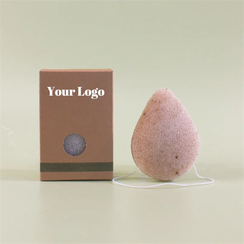 Private Label Konjac Sponge Natural Wholesale for Body Face Cleaning Eco-friendly Biodegradable Conjac Facial Washing Sponge