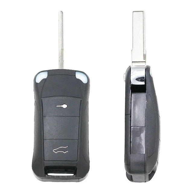 2/3/4 Button flip Remote Key shell fob case for Porsche Cayenne 2004 2005 2006 2007 2008 2009 2010 2011 Uncut HAA/HU66 blade
