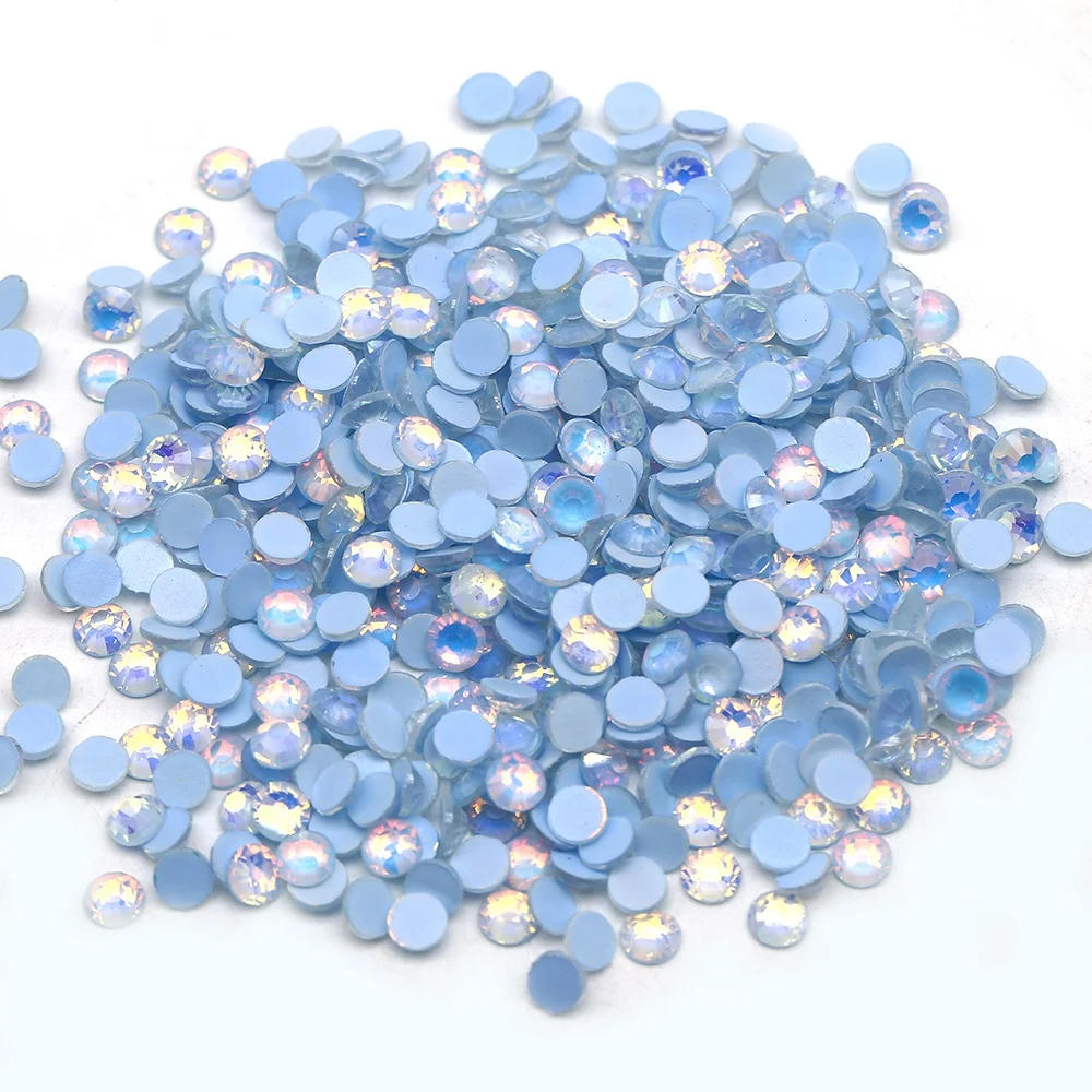 SS6-SS30 Luminous Opal Serive Flatback Non Hotfix Glass Stone Rhinestones For Garment Design