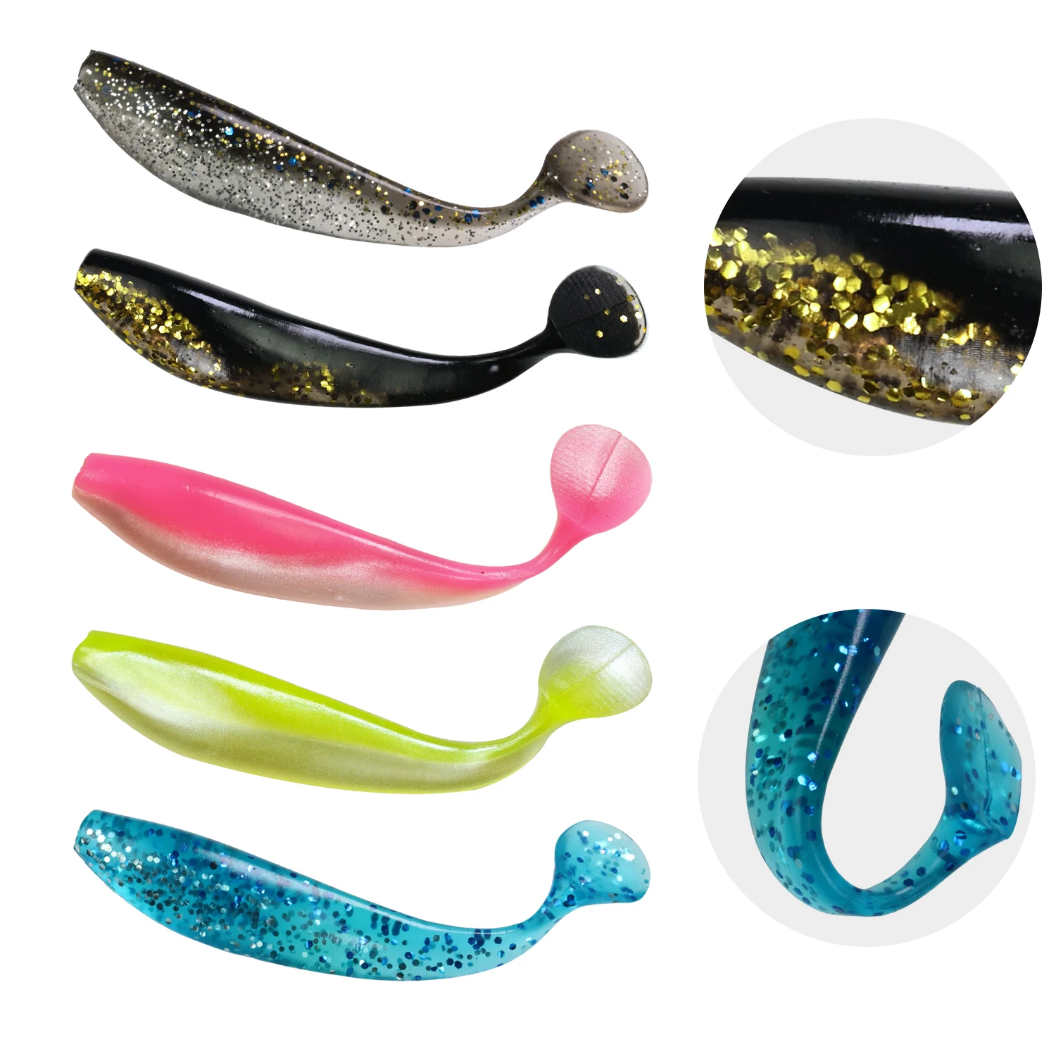 
stock is available, 5pcs worm Lures soft Artificial Fishing Baits 