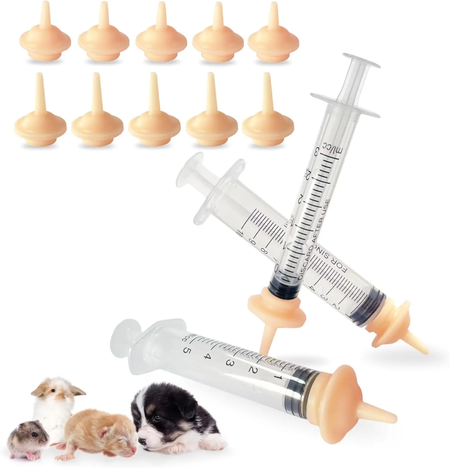 Pet Feeder Syringe Newborn Animal Feeder Syringe Pet Feeding Nursing Syringe Silicone Feeding Pacifier Pet Feeding Nipple