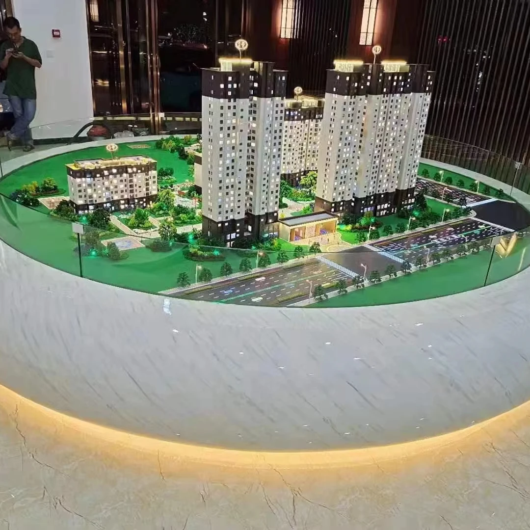 Модель моделирования здания отеля, масштабная модель здания большого торгового центра, производство ручной работы