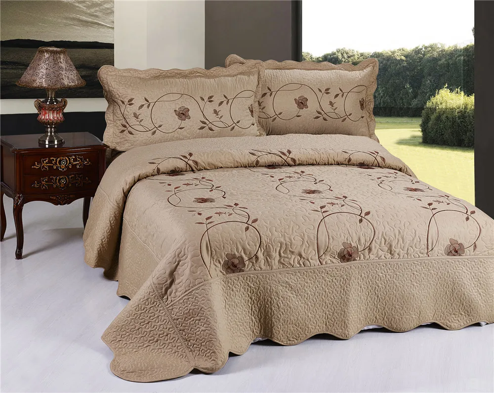 Bedspread Set Quilting Microfiber Factory Direct Bedding Quilts Made In China Coverlet for Bedroom Wholesale Quilt Set