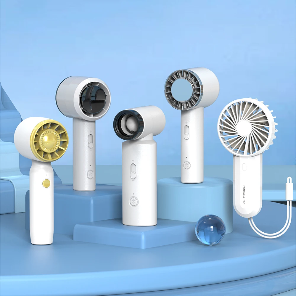 Inventory Fast Delivery Wireless High Speed Fan Portable Handheld Fan Rechargeable Multi Function Outdoor Mini Cooling Fan