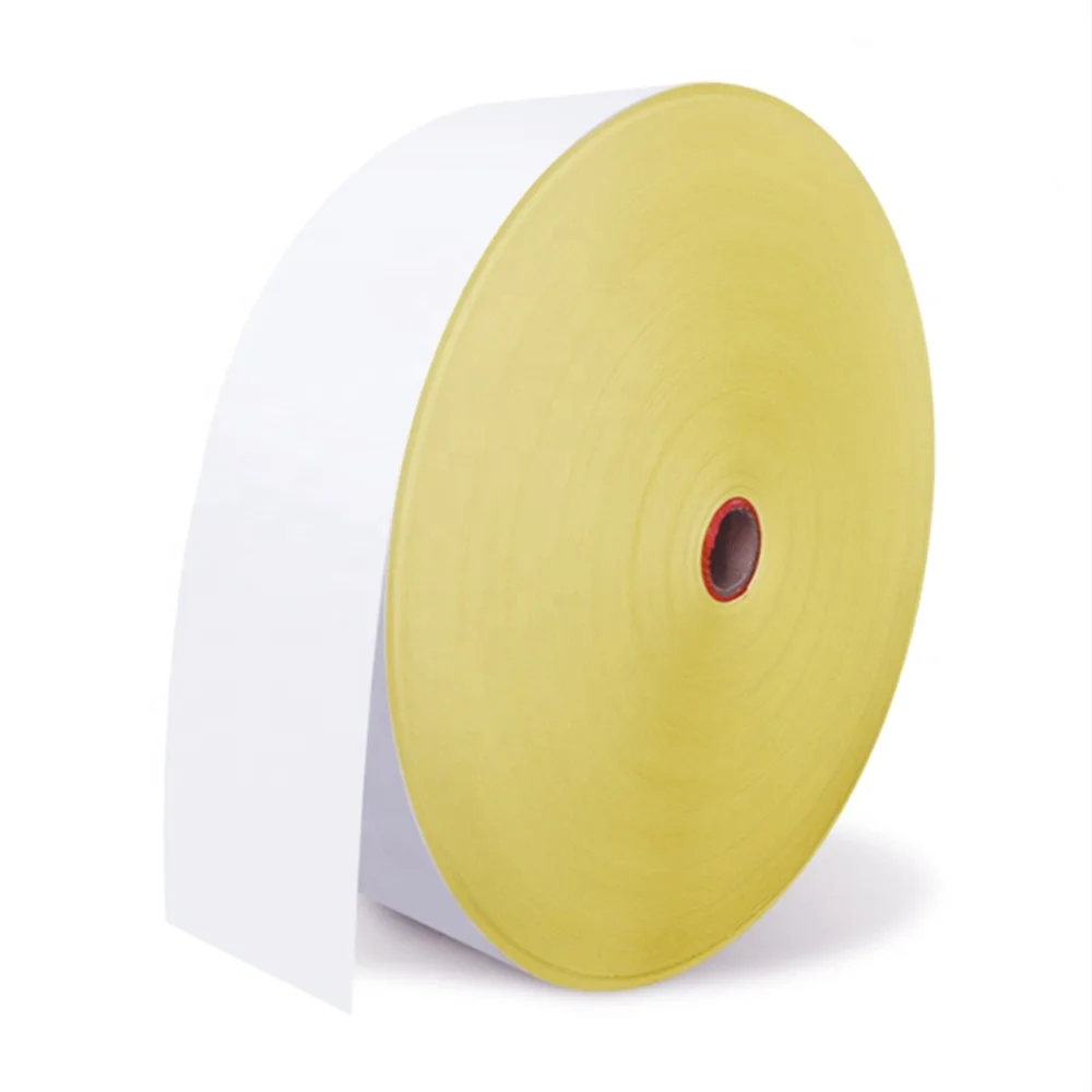 White Yellow Blue Glassine Thermal Adhesive Label Sticker Label Jumbo Roll Thermal Label Paper Jumbo Roll