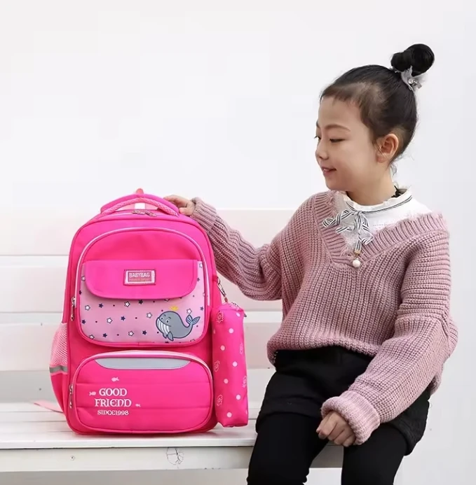 Wholesale Nylon School Bags Cartoon Style Student Backpack for Teenage Girls Leisure School Style