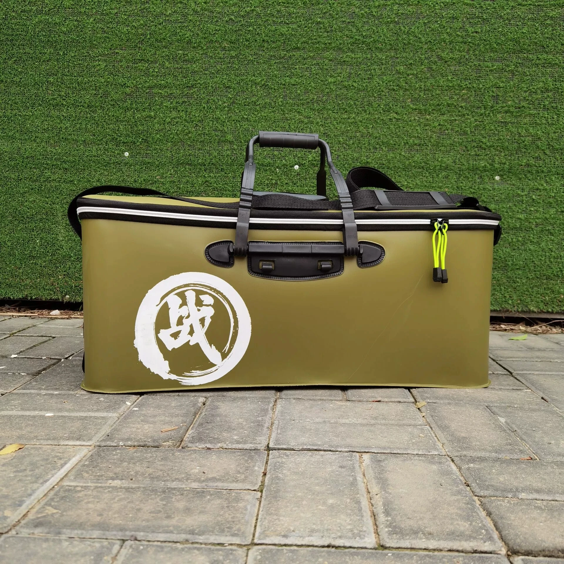 85CM 50L PVC Hard Shell Fishing Tackle Box with Soft Lining Big Capacity Multi-Purpose Tool Storage for Fishing Rods Box