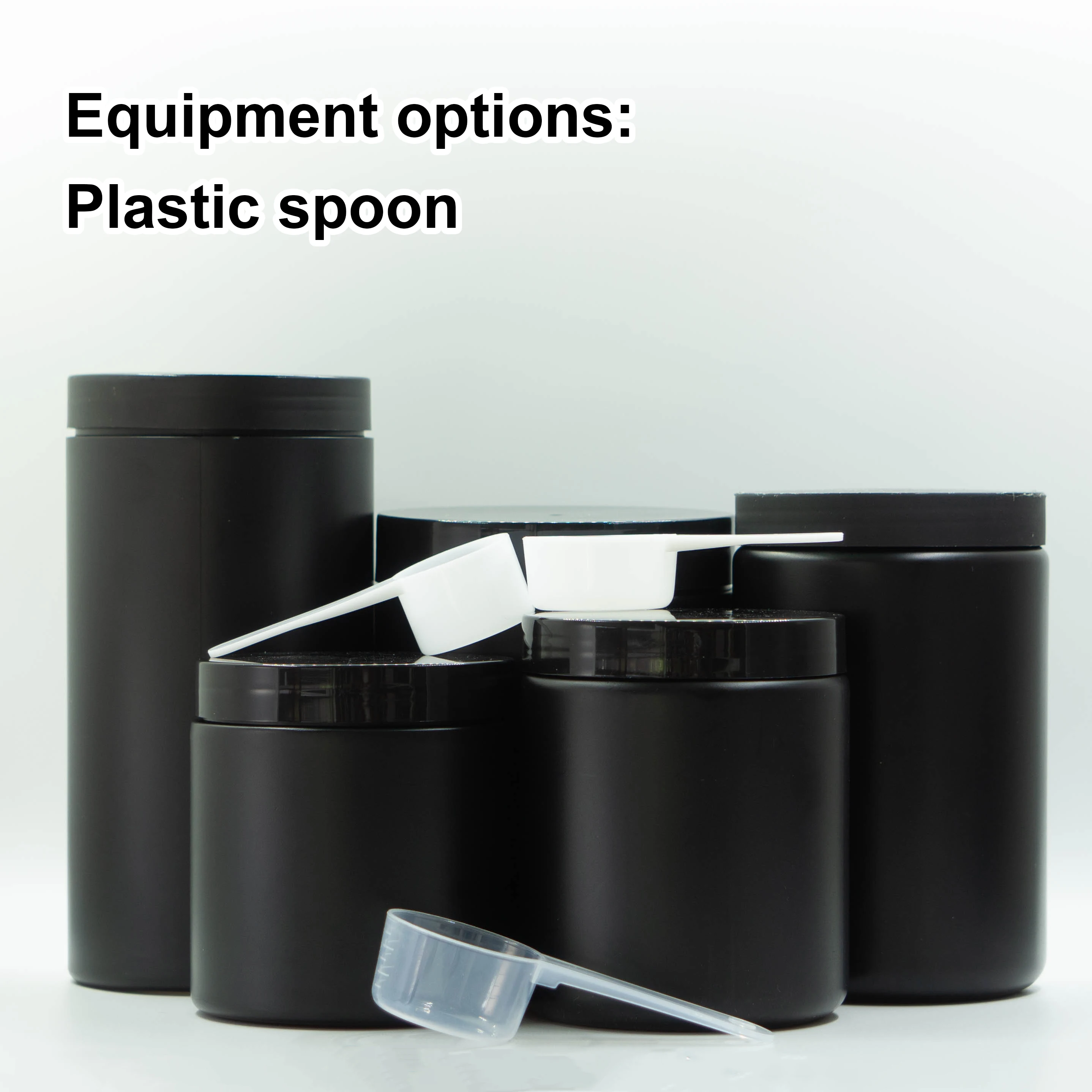 500ml 600ml 800ml 1000ml Black Hdpe Plastic Bottles Jar For Protein Powder Packaging Plastic Jars Container