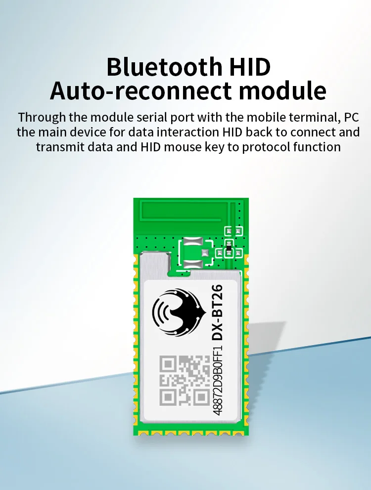 BT26-HID bluetooth barcode scanner module for Arduin wireless serial port for data transmission and automatic reconnection