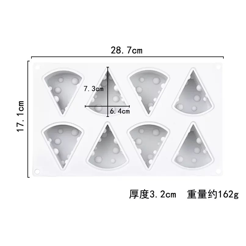 3D Cheese candle mold  8 cavity Mutil-function Cake Mold Soap Candle Mousse Cheese Making Mold