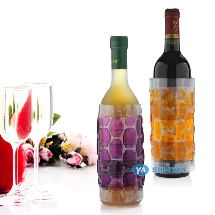 fashionable pvc wine bottle ge ice pack for promotional gift