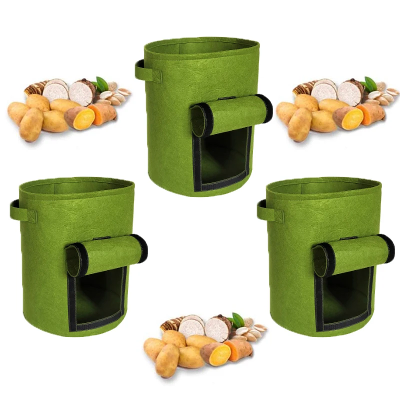 Garden Non-Woven Seeding Growbags Seedling Nursery Planter Bag Fabric Pots Felt Tree Potato Mushroom Plant Grow Bags